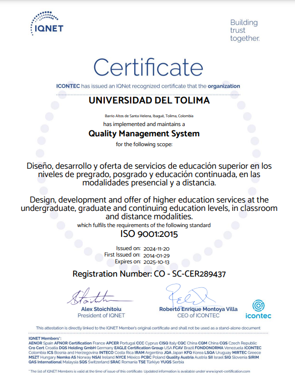 CERTIFICADO IQNET24