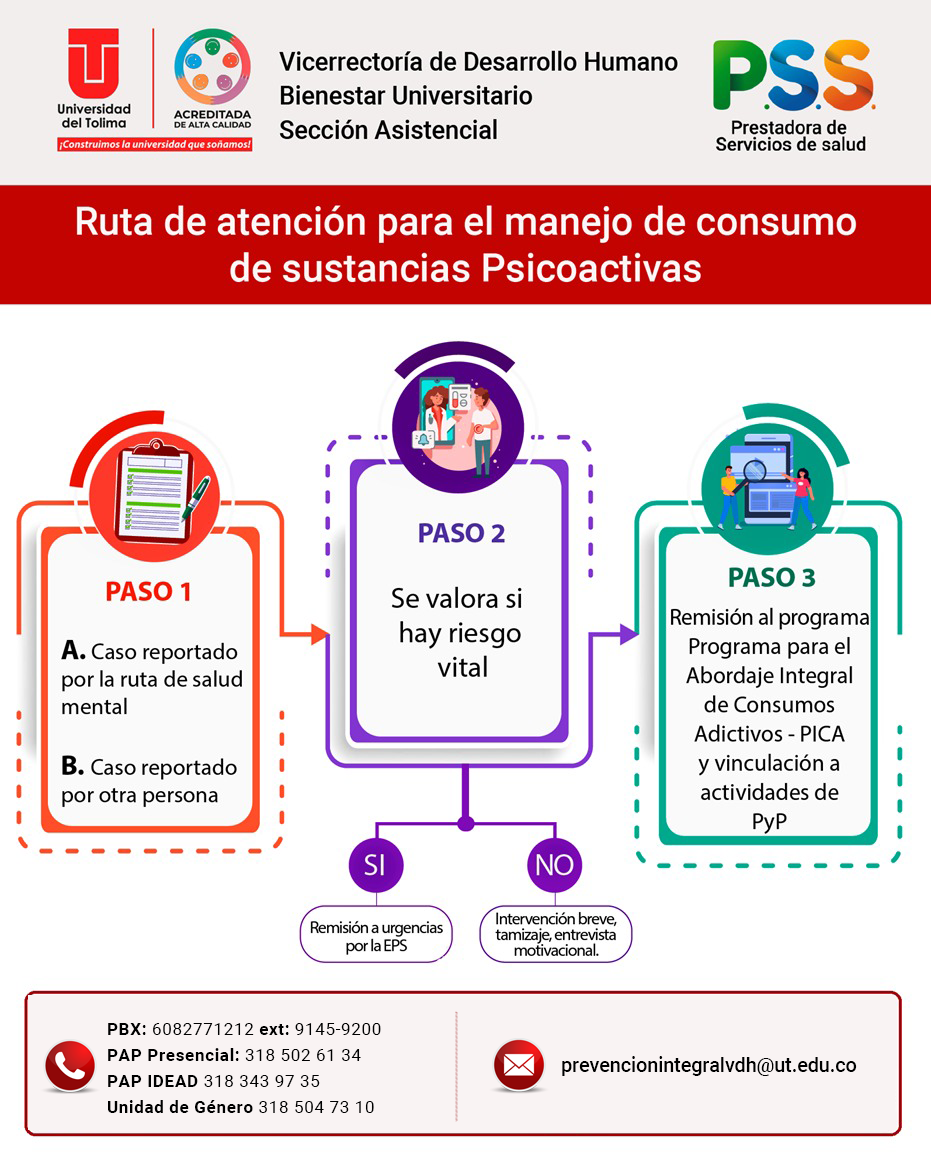 Ruta de atención para el manejo de consumo de SPA