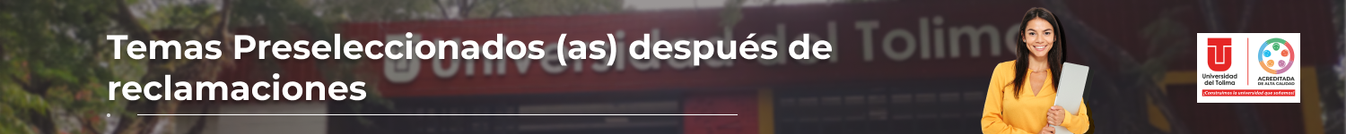 Temas Preseleccionadosas después de reclamaciones